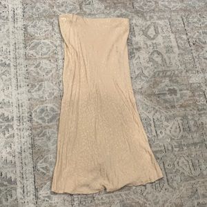 Tan leopard midi skirt